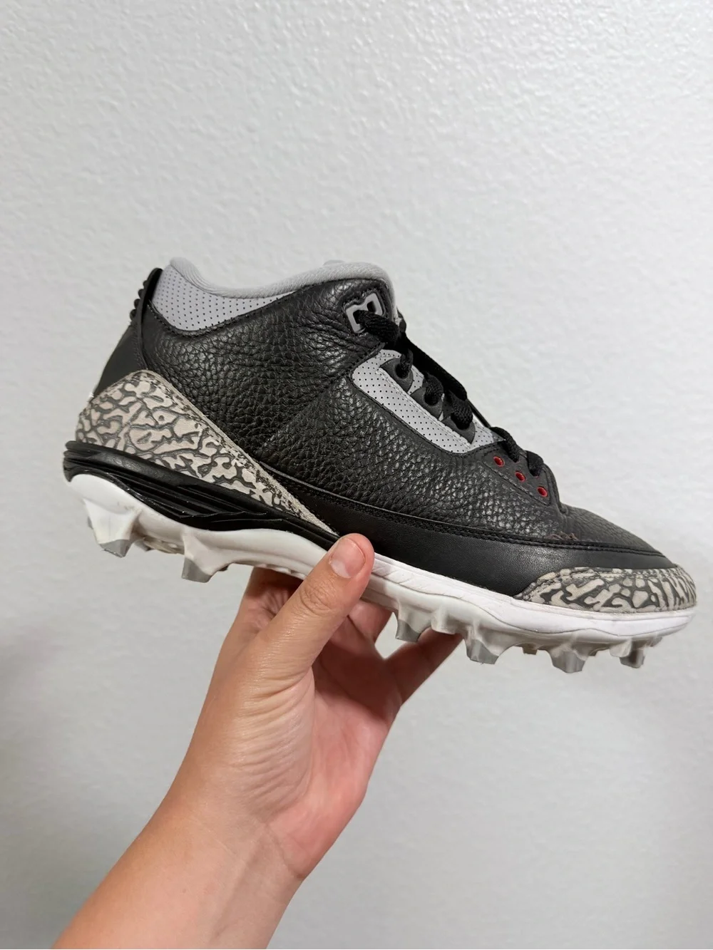 Jordan retro 3 black cement cleats